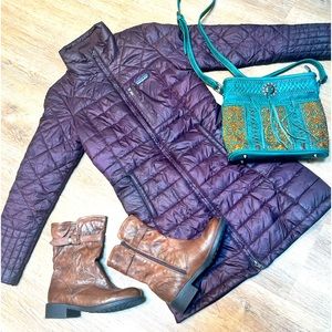 Women’s Patagonia Coat w/Italian-Made Sundance Boots/Montana West Leather Purse
